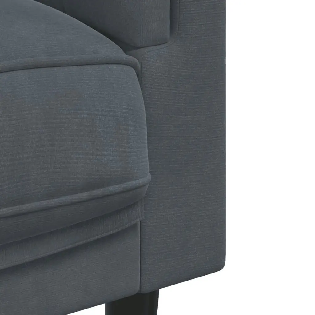 Sofa Chair with Cushion Dark Grey Velvet 372623