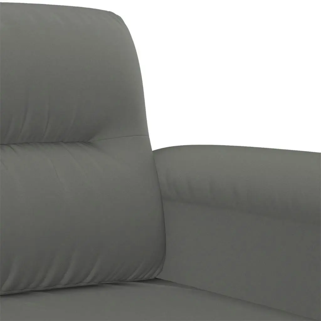 Sofa Chair Dark Grey 60 cm Microfibre Fabric 359551