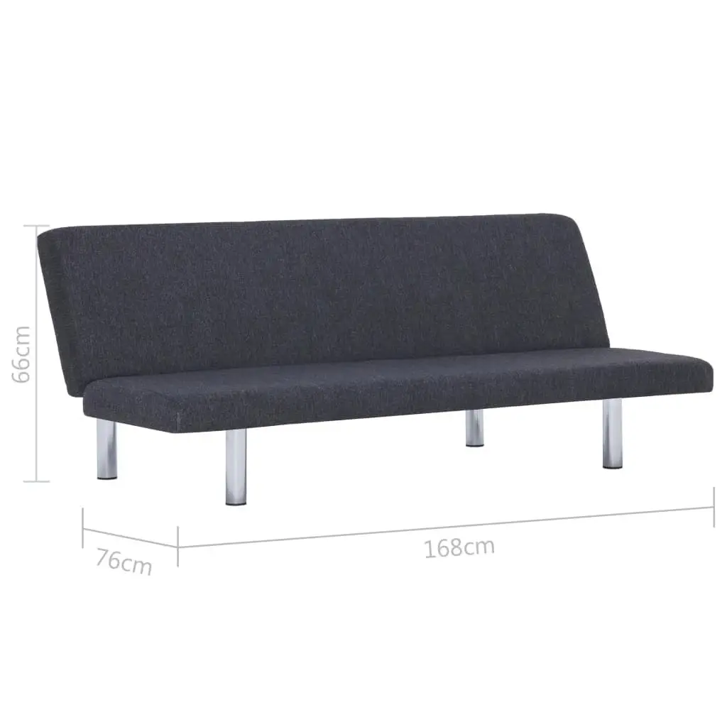 Sofa Bed Dark Grey Polyester 282193