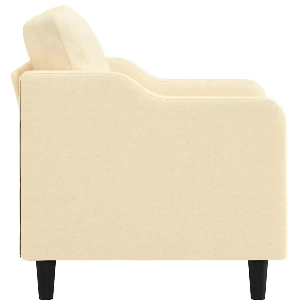 Sofa Chair Cream 60 cm Fabric 348931