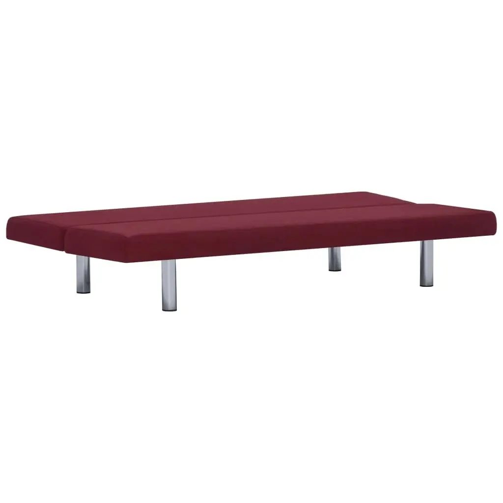 Sofa Bed Wine Red Polyester 282200