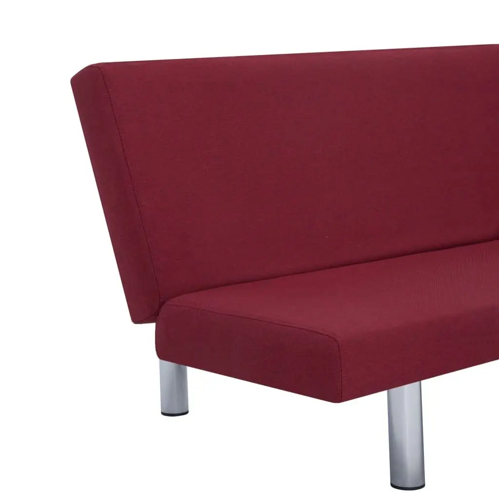 Sofa Bed Wine Red Polyester 282200