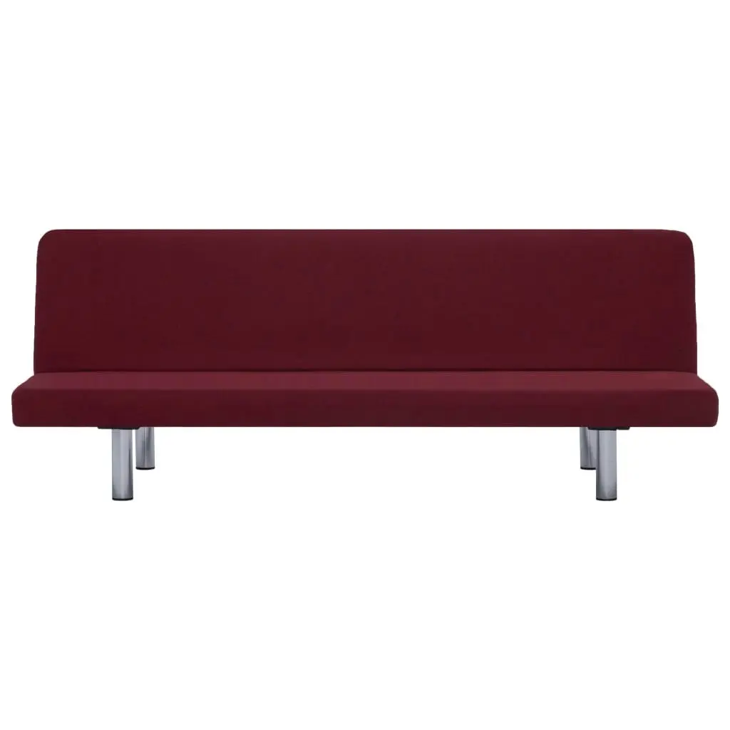 Sofa Bed Wine Red Polyester 282200