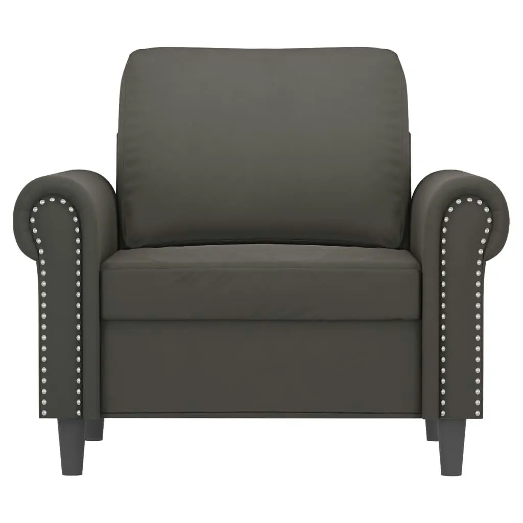 Sofa Chair Dark Grey 60 cm Velvet 349138