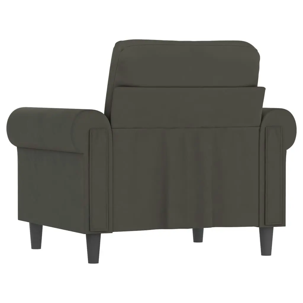 Sofa Chair Dark Grey 60 cm Velvet 349138