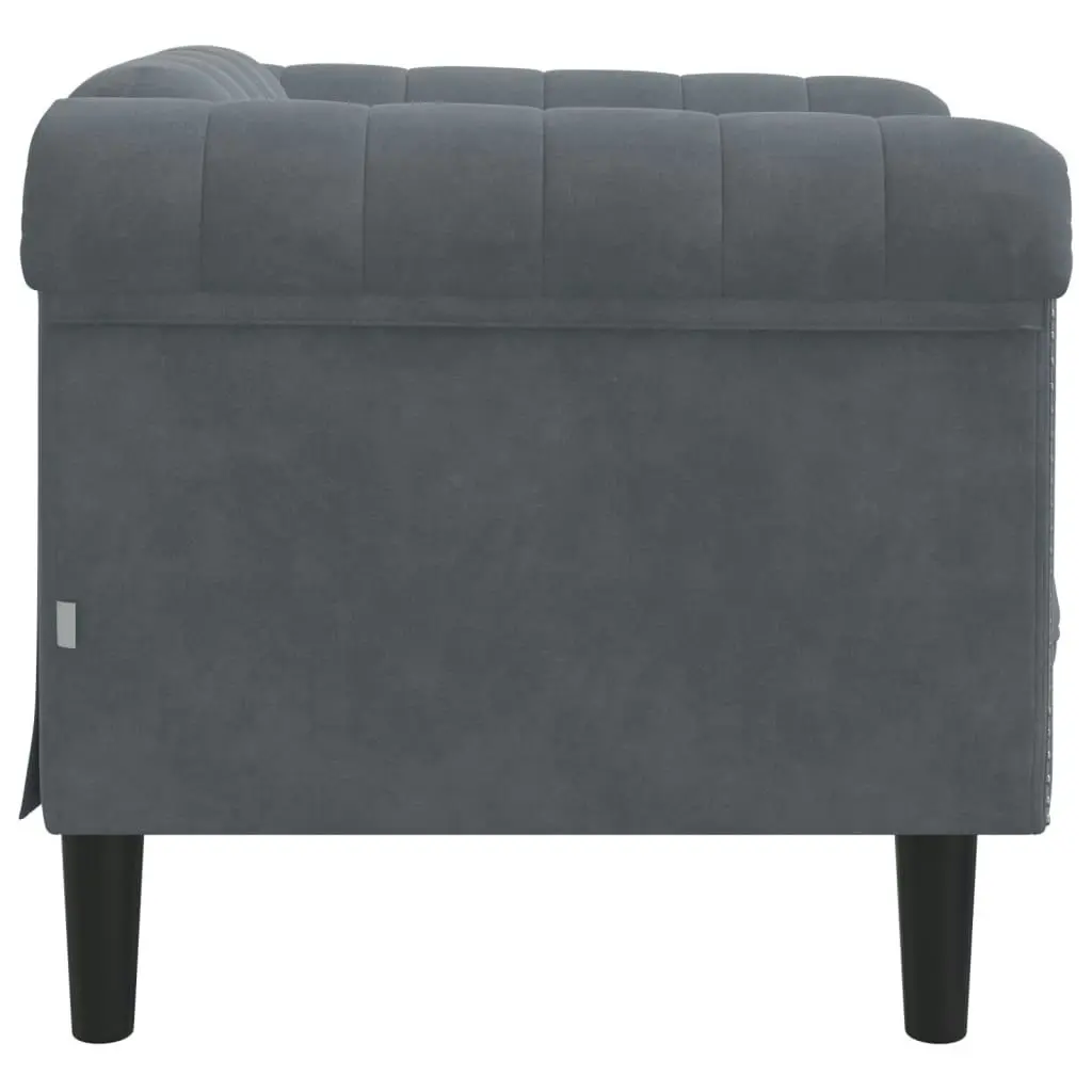 Sofa Chair Dark Grey Velvet 372566