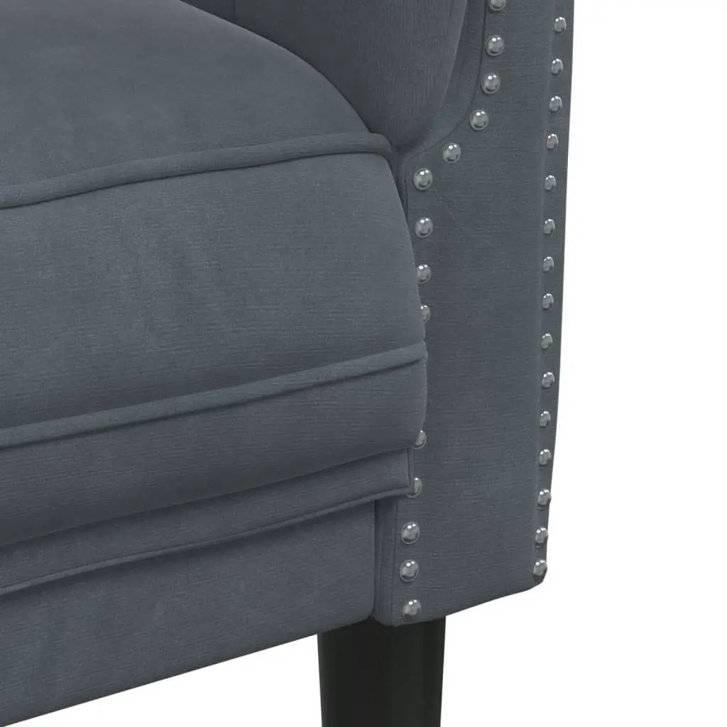 Sofa Chair Dark Grey Velvet 372566