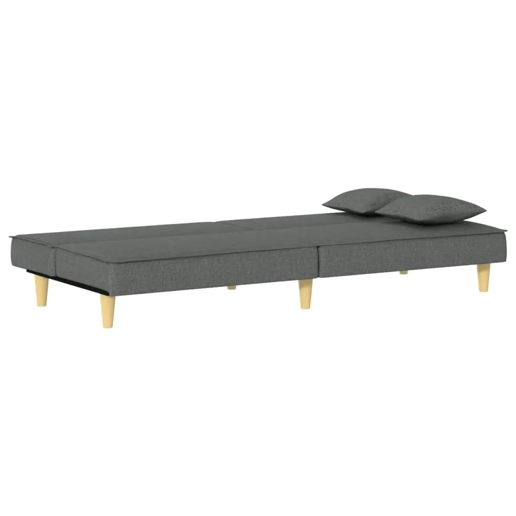 Sofa Bed Dark Grey Fabric 351901