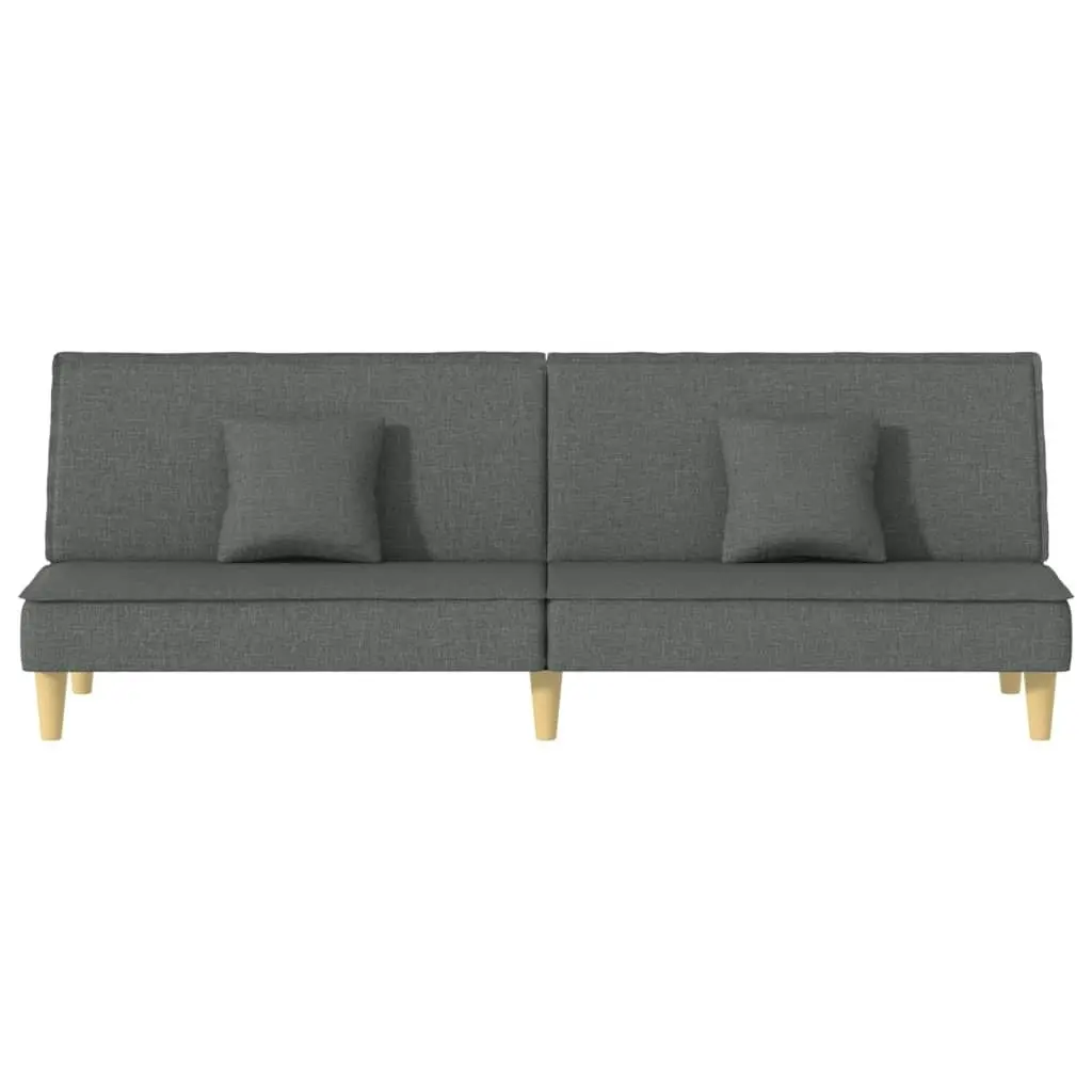 Sofa Bed Dark Grey Fabric 351901