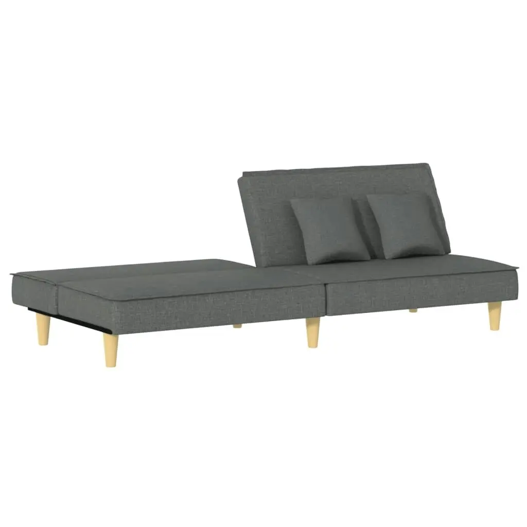 Sofa Bed Dark Grey Fabric 351901