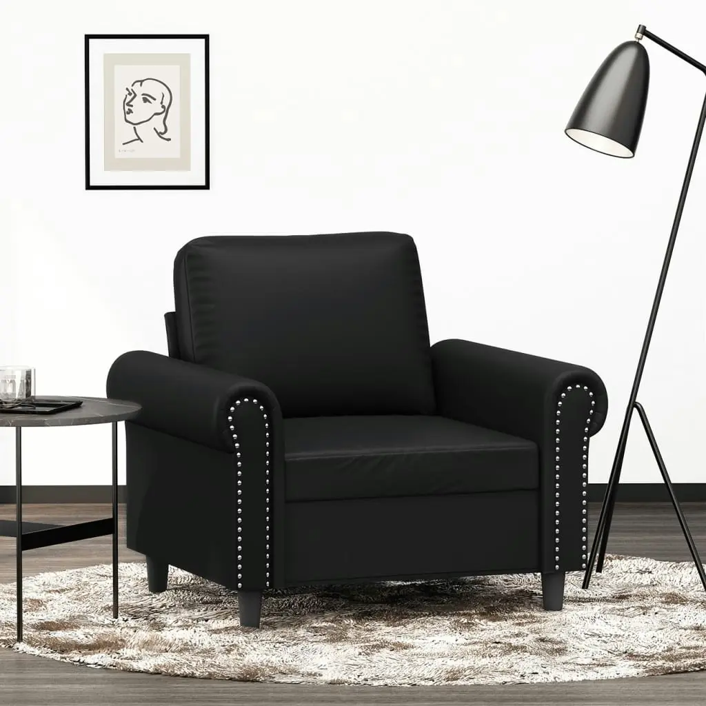 Sofa Chair Black 60 cm Faux Leather 359494