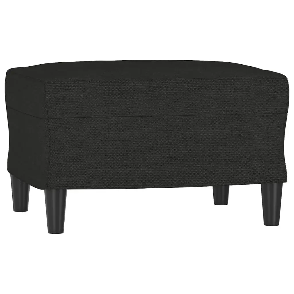 Sofa Chair with Footstool Black 60 cm Fabric 3201131