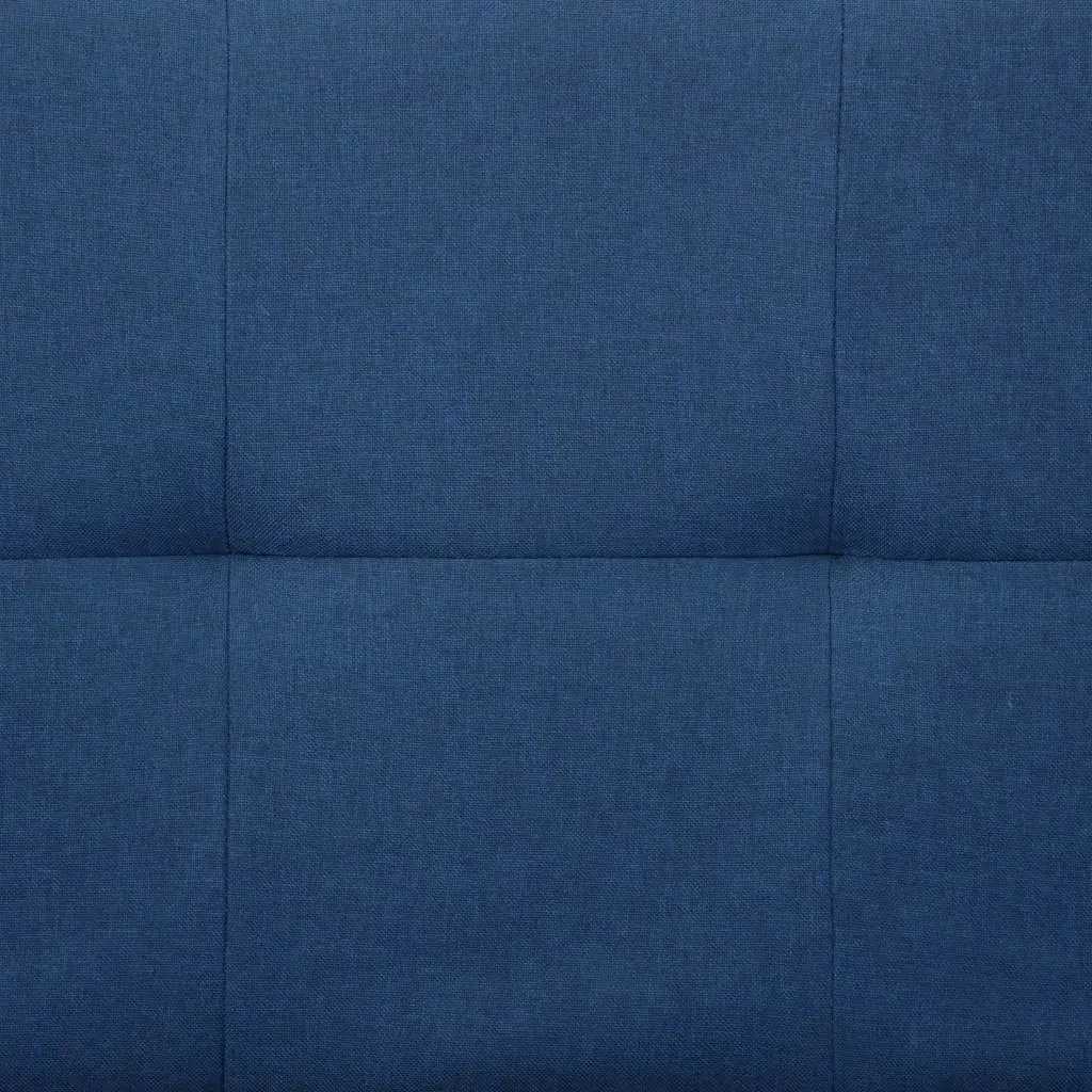 Sofa Bed with Two Pillows Blue Polyester 282187