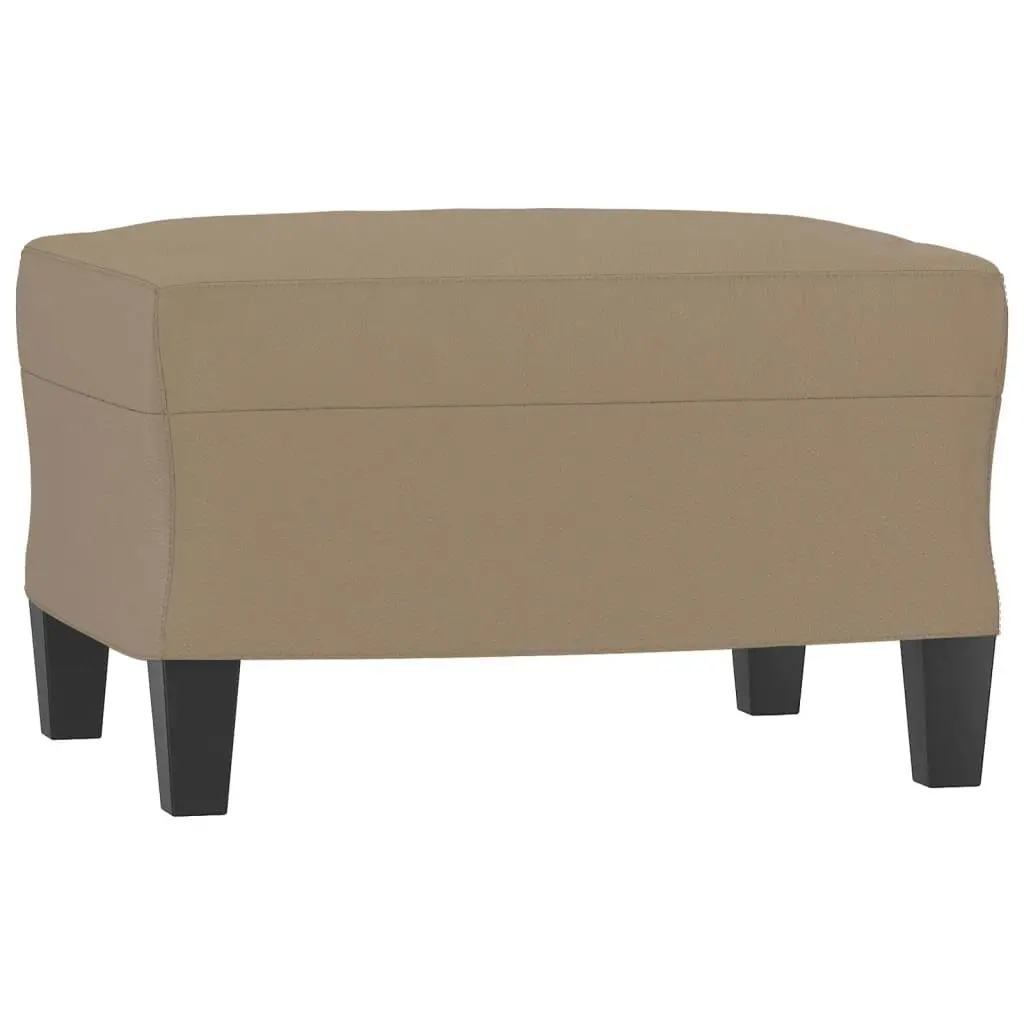 Sofa Chair with Footstool Cappuccino 60 cm Faux Leather 3201023