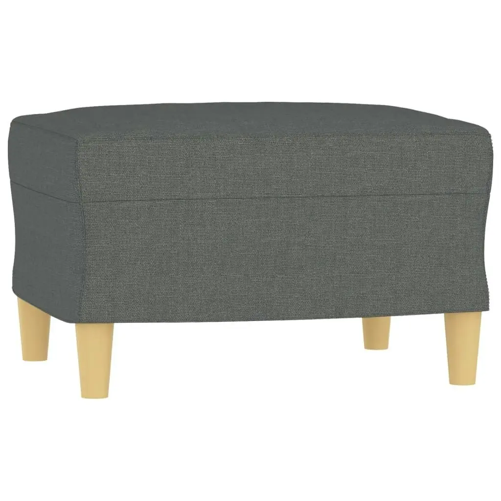 Sofa Chair with Footstool Dark Grey 60 cm Fabric 3201066