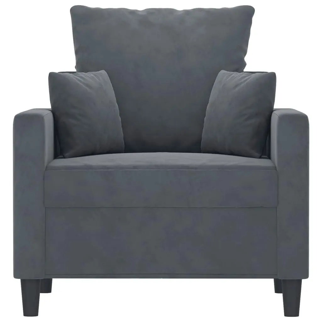 Sofa Chair Dark Grey 60 cm Velvet 359284