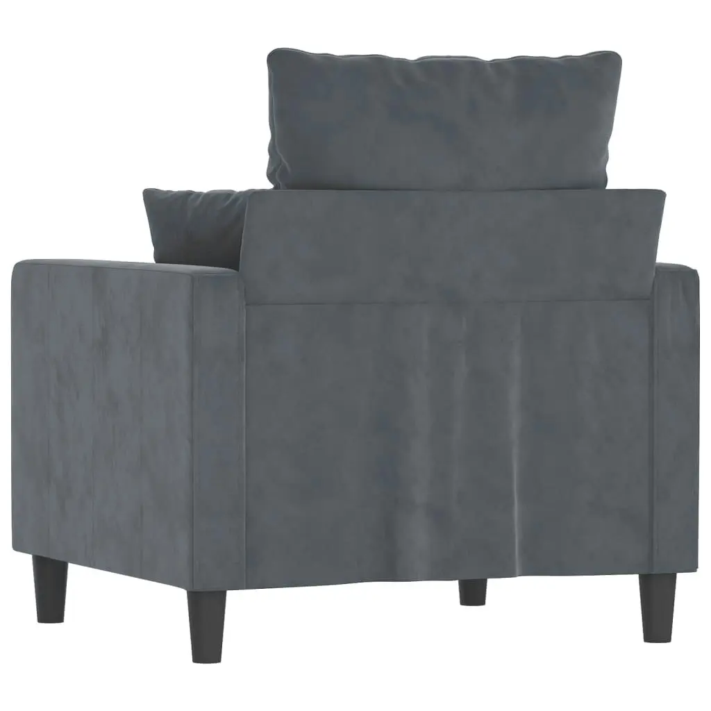 Sofa Chair Dark Grey 60 cm Velvet 359284