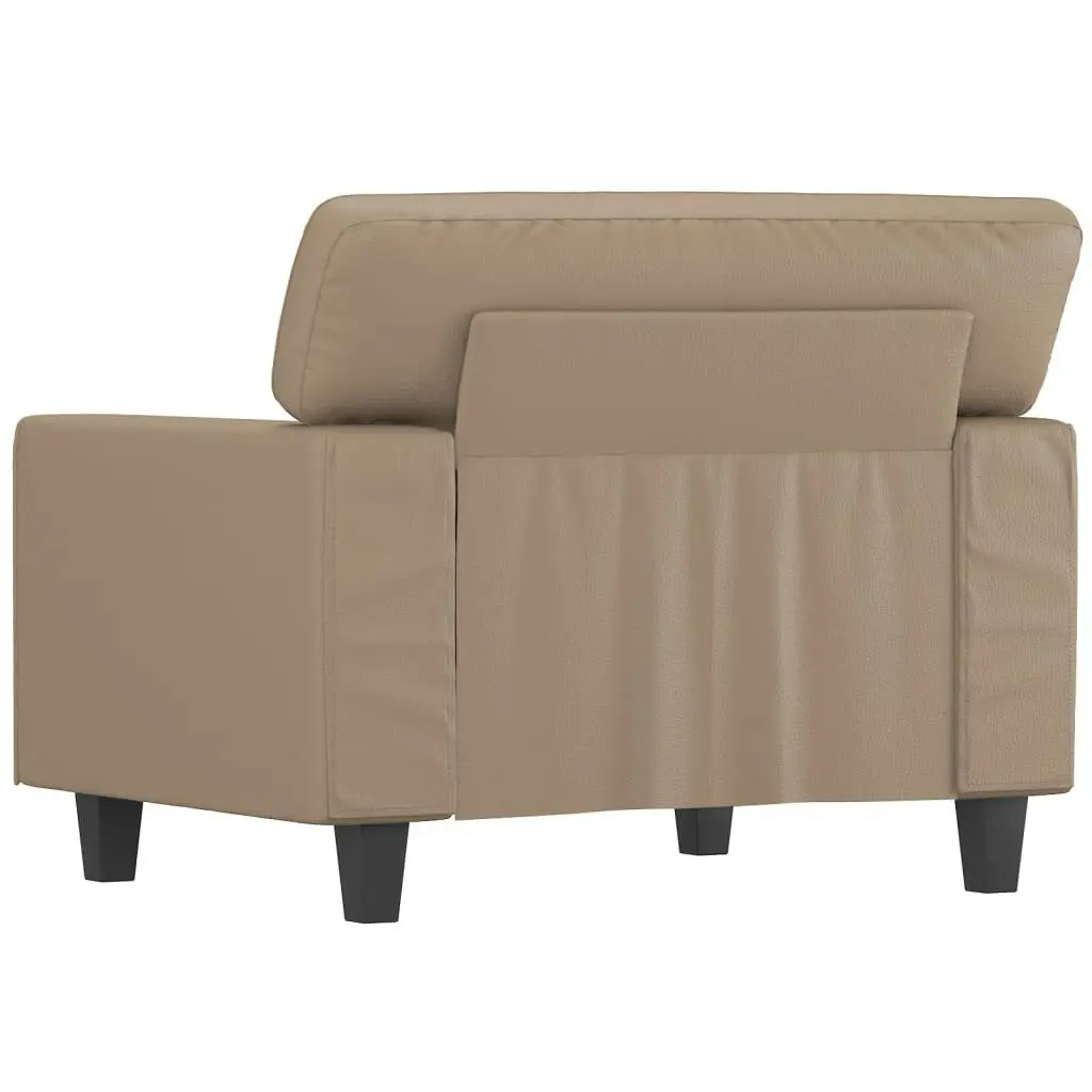 Sofa Chair Cappuccino 60 cm Faux Leather 359411