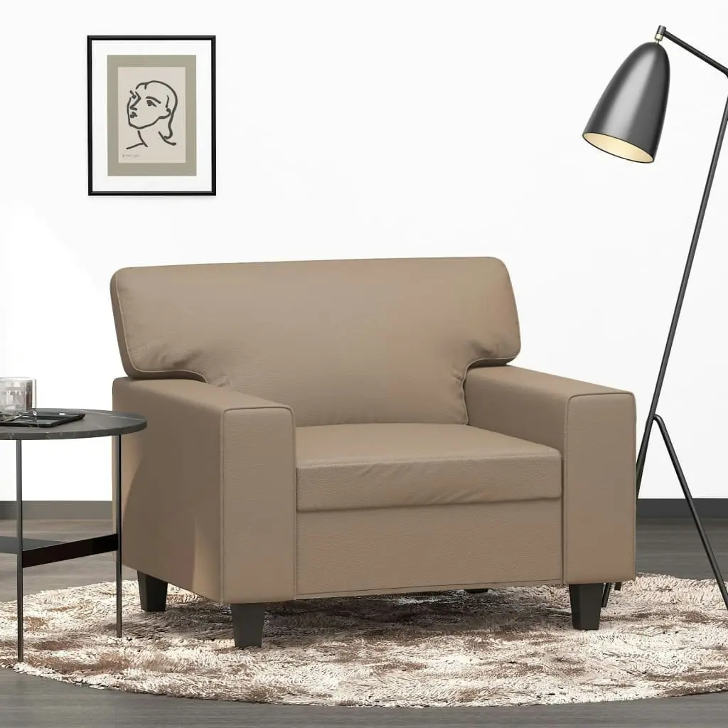 Sofa Chair Cappuccino 60 cm Faux Leather 359411