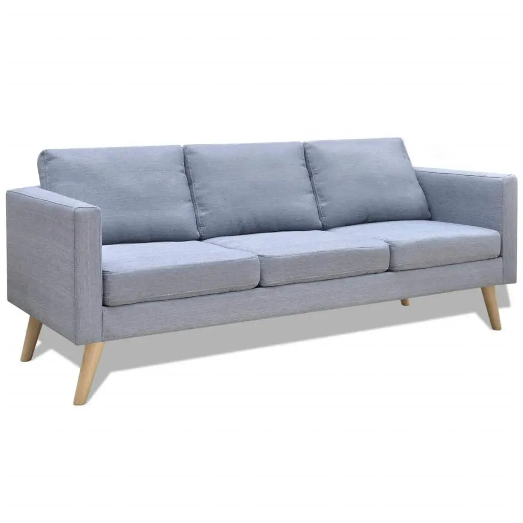 Sofa Set 2-Seater and 3-Seater Fabric Light Grey 272193