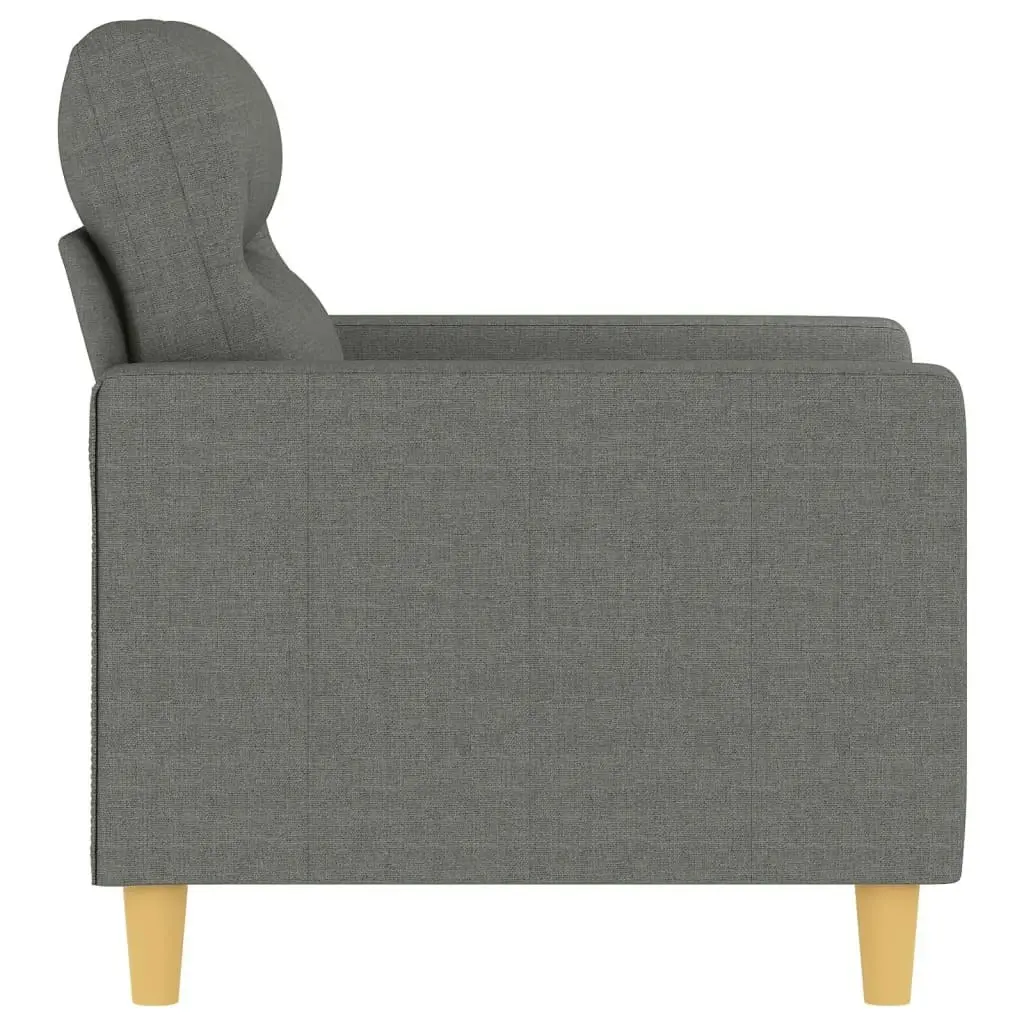 Sofa Chair Dark Grey 60 cm Fabric 348776