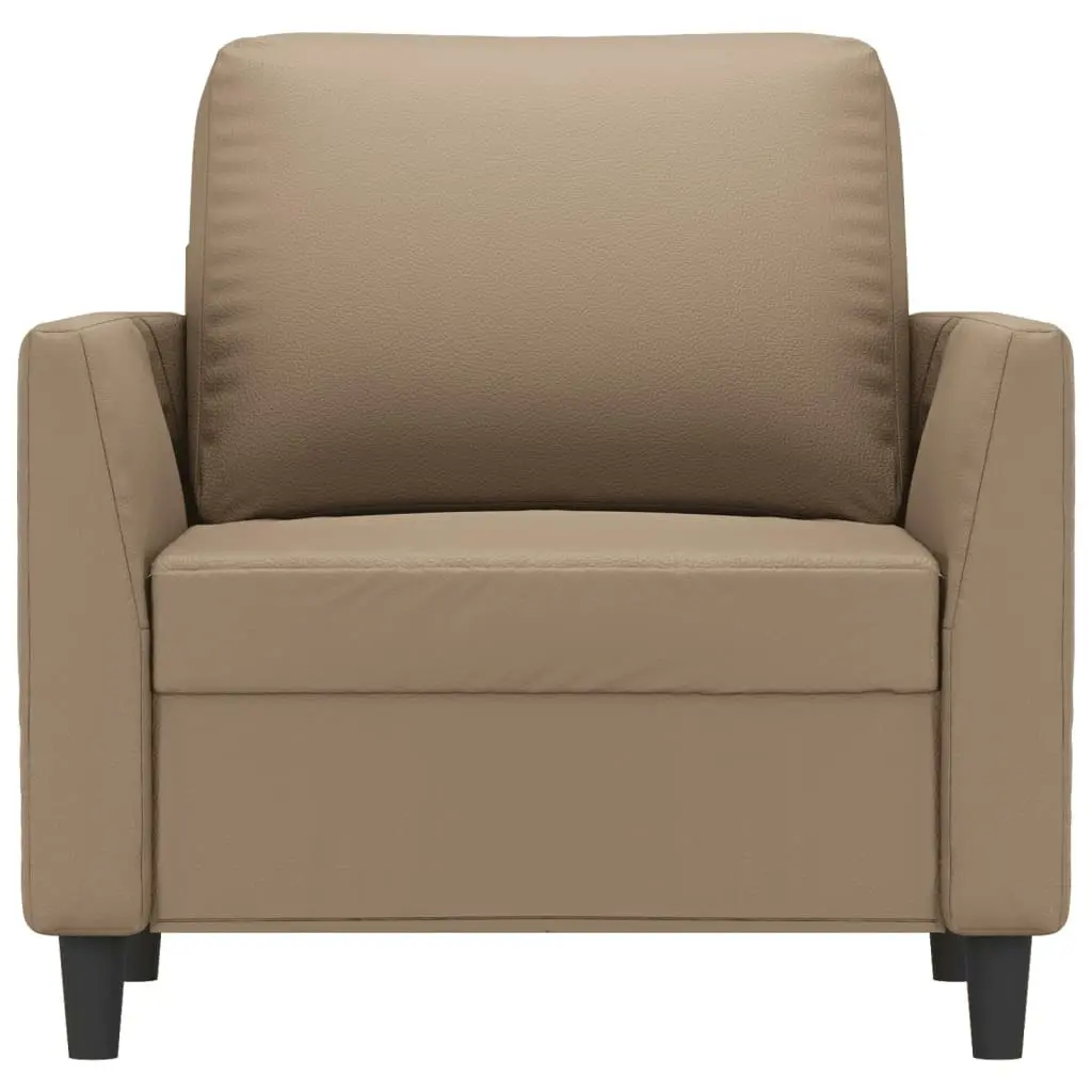 Sofa Chair Cappuccino 60 cm Faux Leather 359327