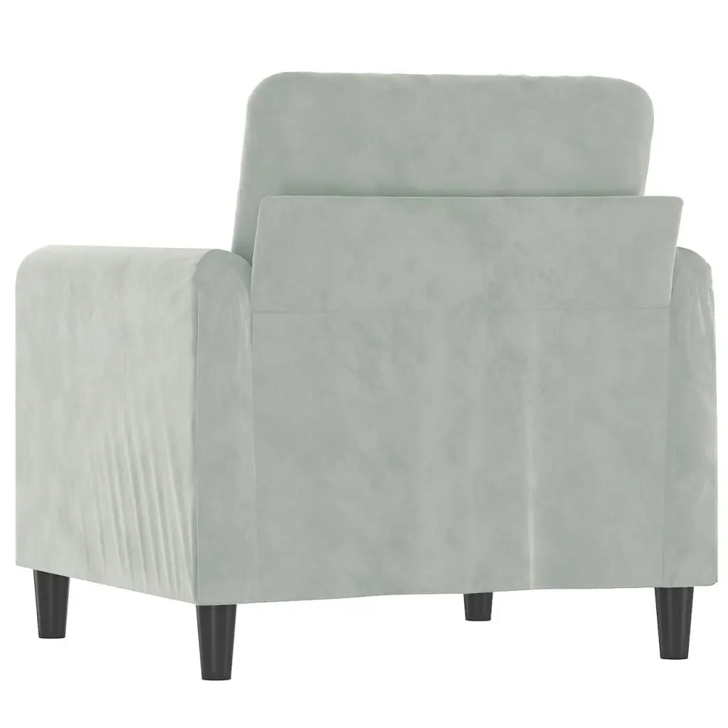 Sofa Chair Light Grey 60 cm Velvet 359422