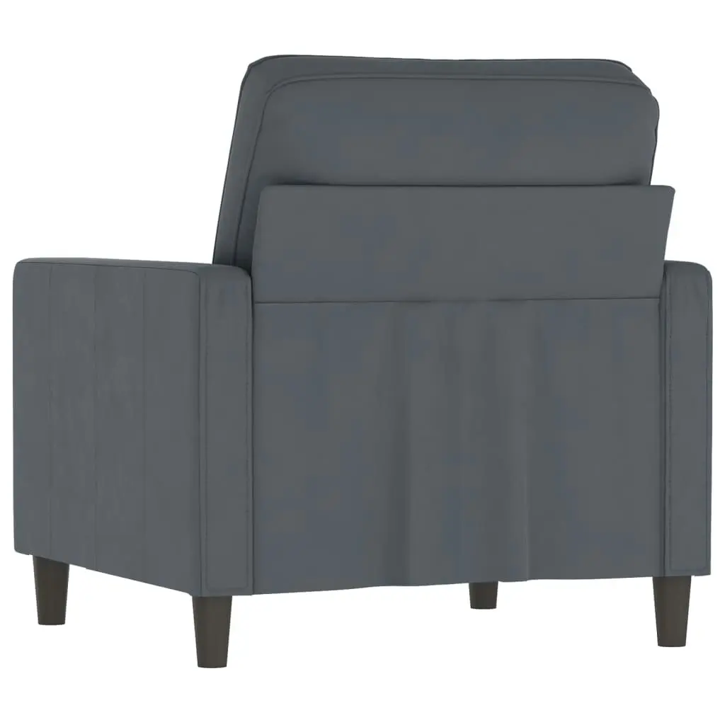 Sofa Chair Dark Grey 60 cm Velvet 359180