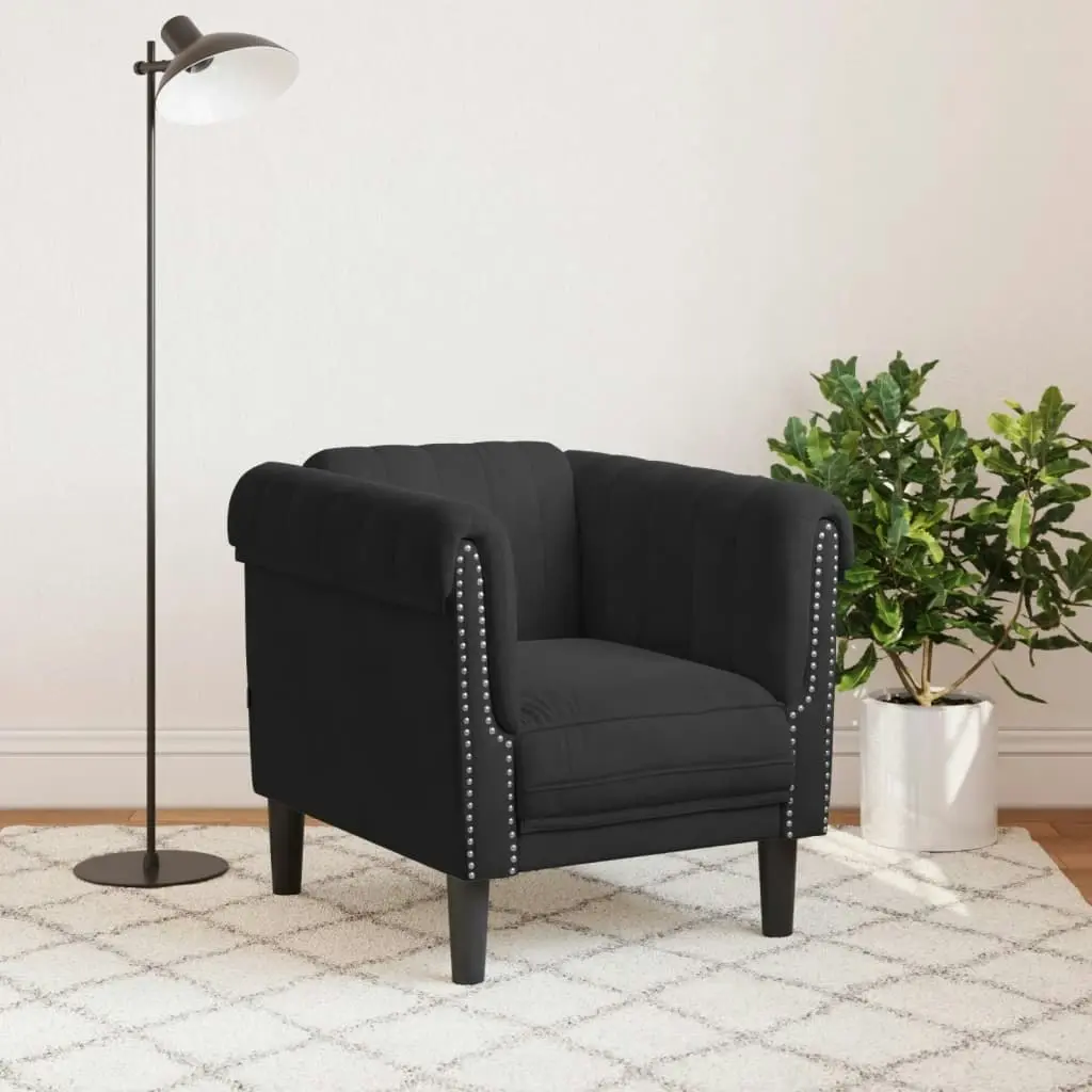 Sofa Chair Black Velvet 372570