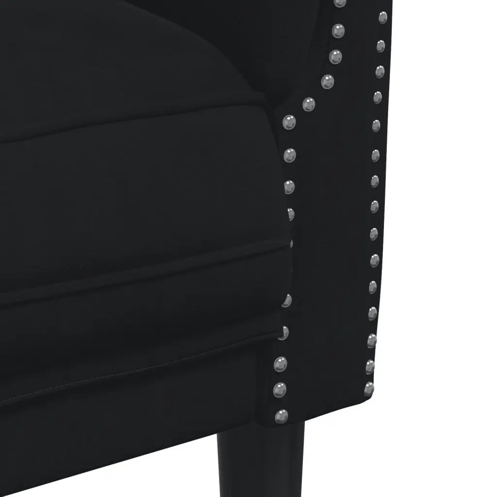 Sofa Chair Black Velvet 372570