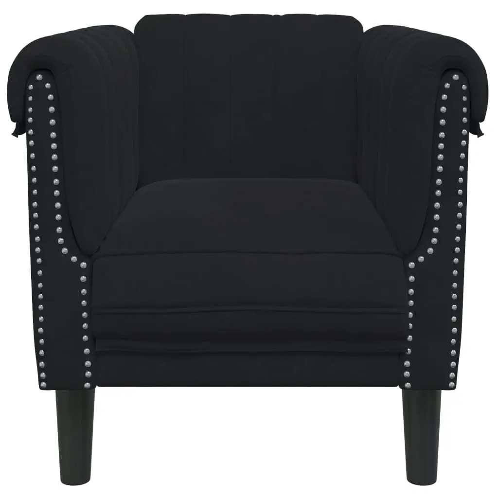 Sofa Chair Black Velvet 372570