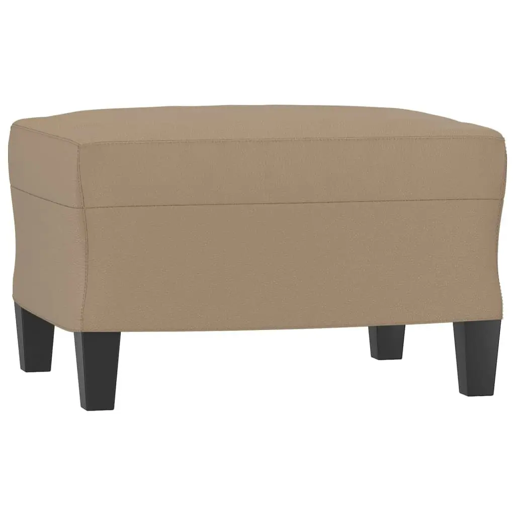 Sofa Chair with Footstool Cappuccino 60 cm Faux Leather 3153352