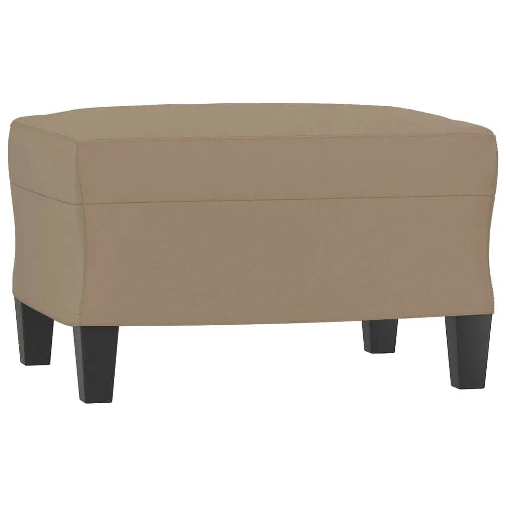 Sofa Chair with Footstool Cappuccino 60 cm Faux Leather 3201163