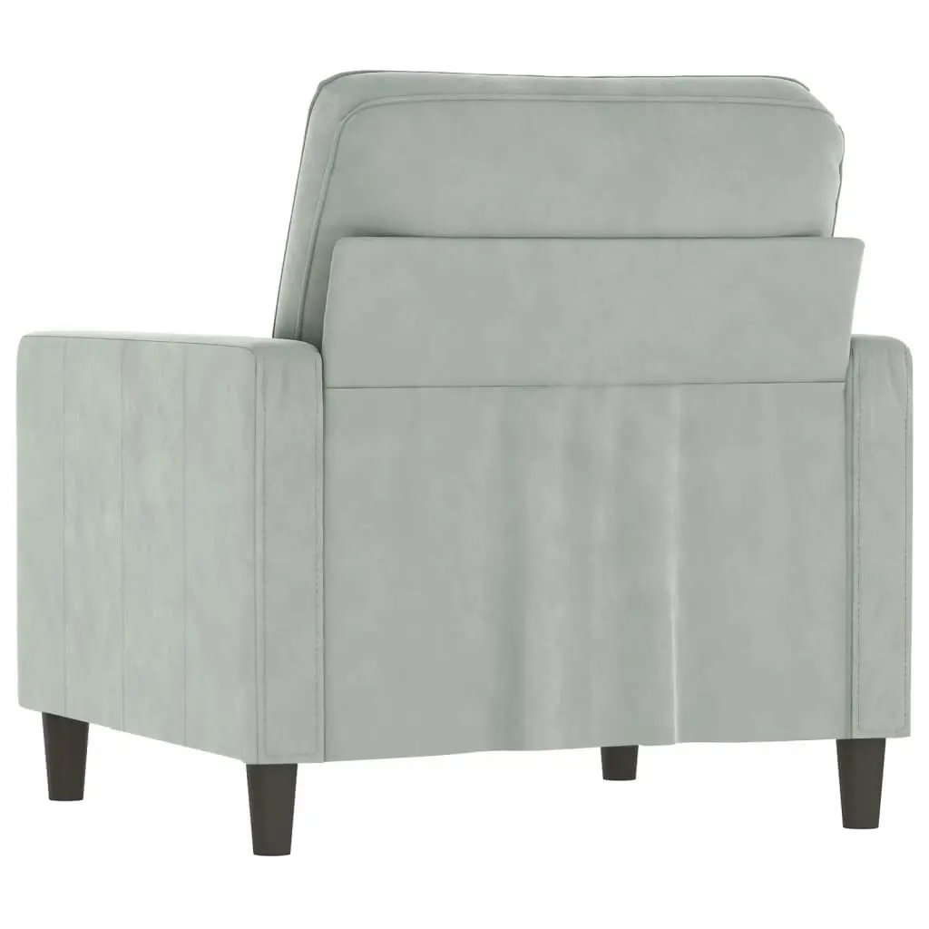 Sofa Chair Light Grey 60 cm Velvet 359179