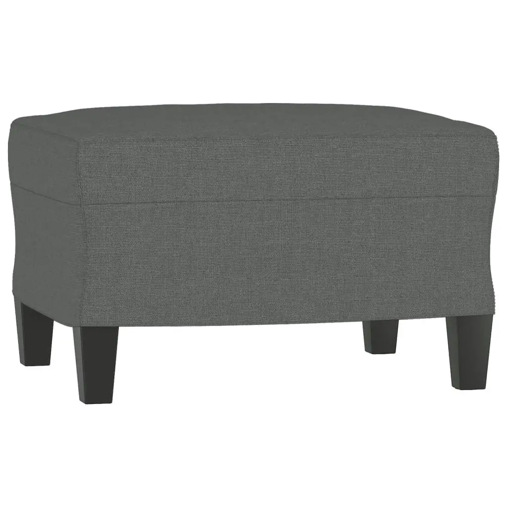 Sofa Chair with Footstool Dark Grey 60 cm Fabric 3201030