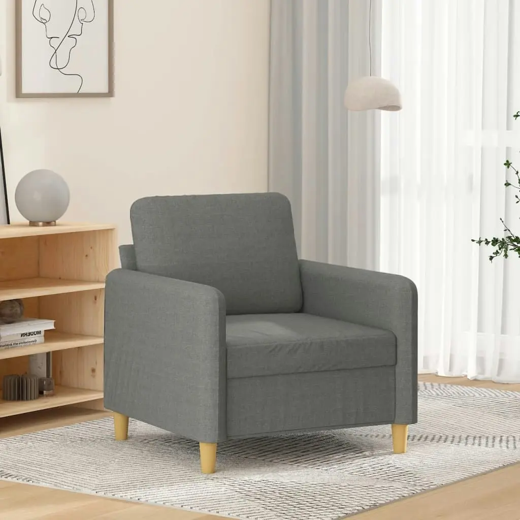 Sofa Chair Dark Grey 60 cm Fabric 349074