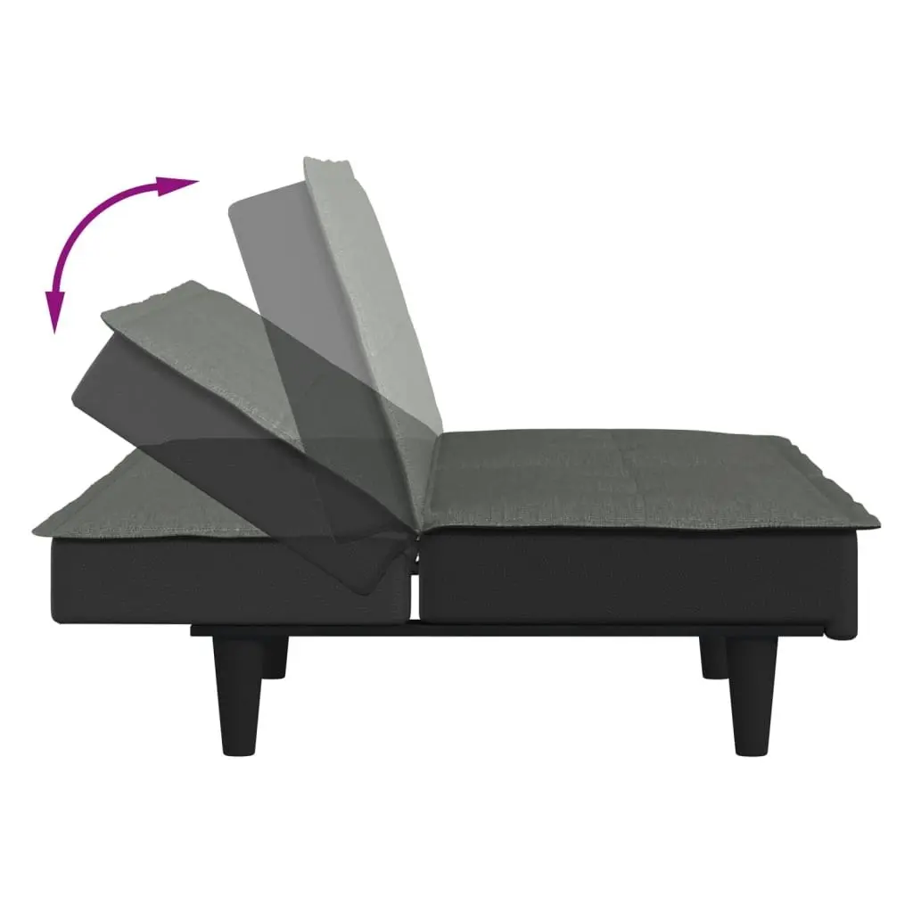 Sofa Bed Dark Grey Fabric 351914