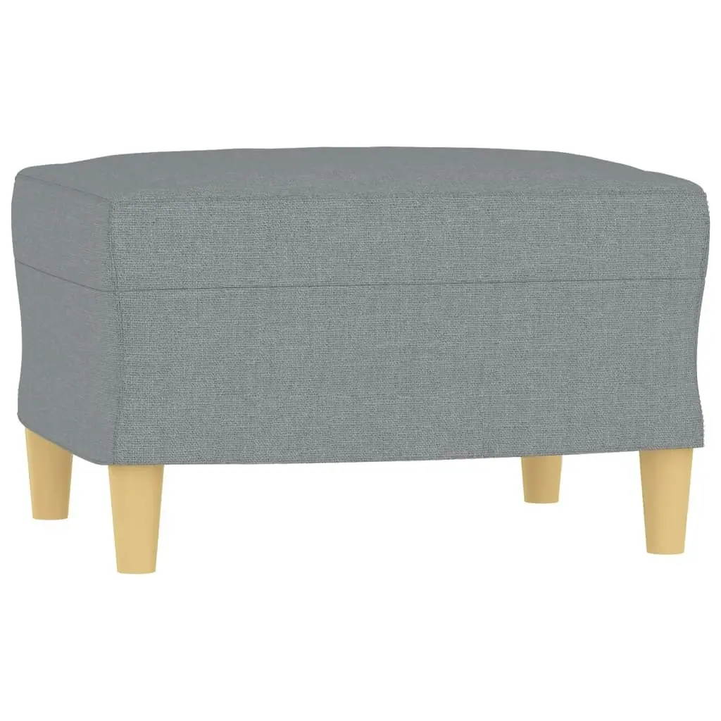 Sofa Chair with Footstool Light Grey 60 cm Fabric 3201184