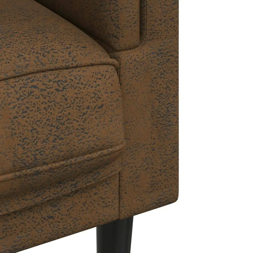 Sofa Chair with Cushion Brown Velvet 372631