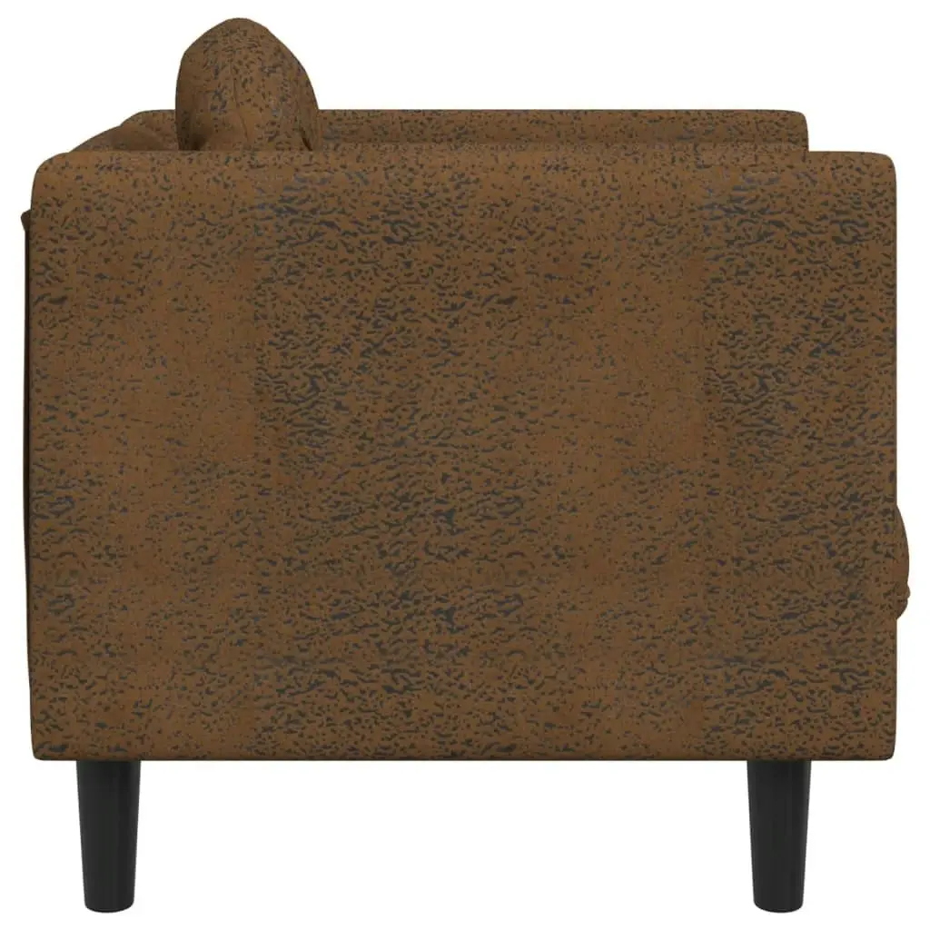 Sofa Chair with Cushion Brown Velvet 372631