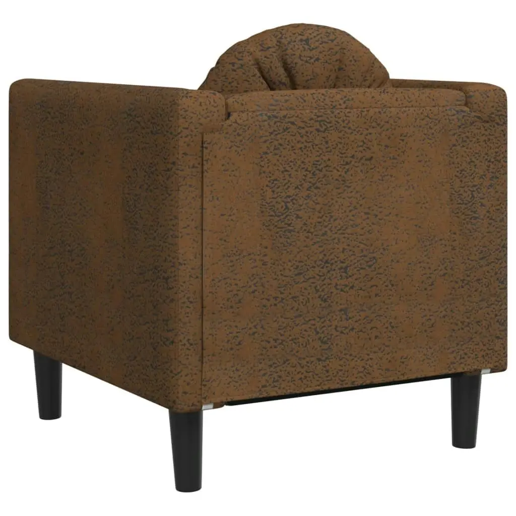 Sofa Chair with Cushion Brown Velvet 372631