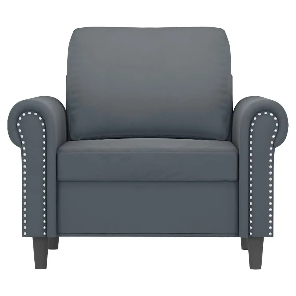 Sofa Chair Dark Grey 60 cm Velvet 359510