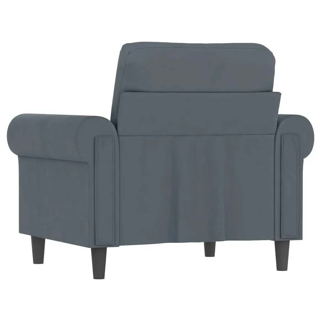 Sofa Chair Dark Grey 60 cm Velvet 359510