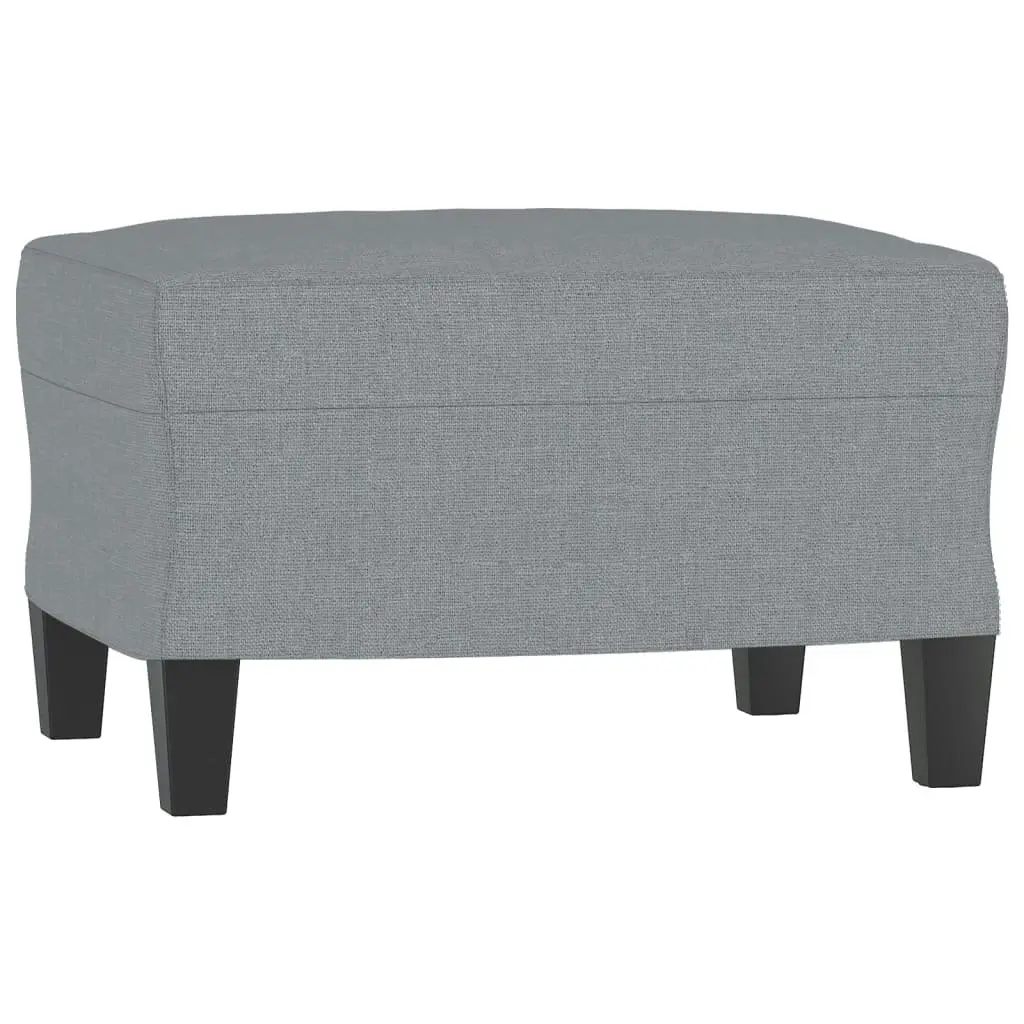 Sofa Chair with Footstool Light Grey 60 cm Fabric 3201029