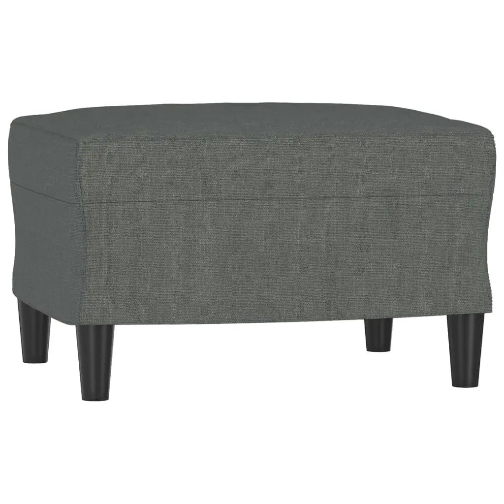 Sofa Chair with Footstool Dark Grey 60 cm Fabric 3201128