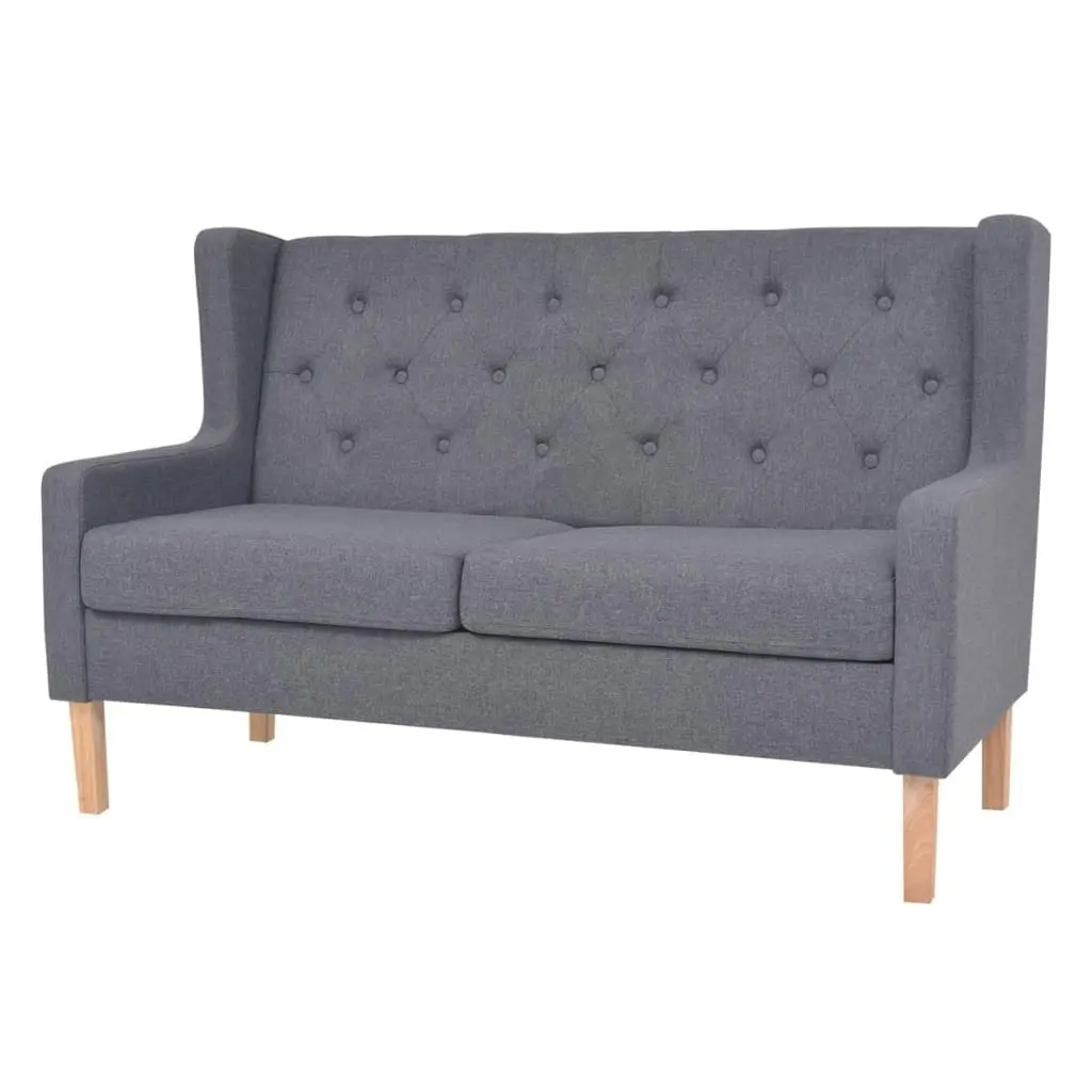 Sofa Set 2 Pieces Fabric Grey 274932