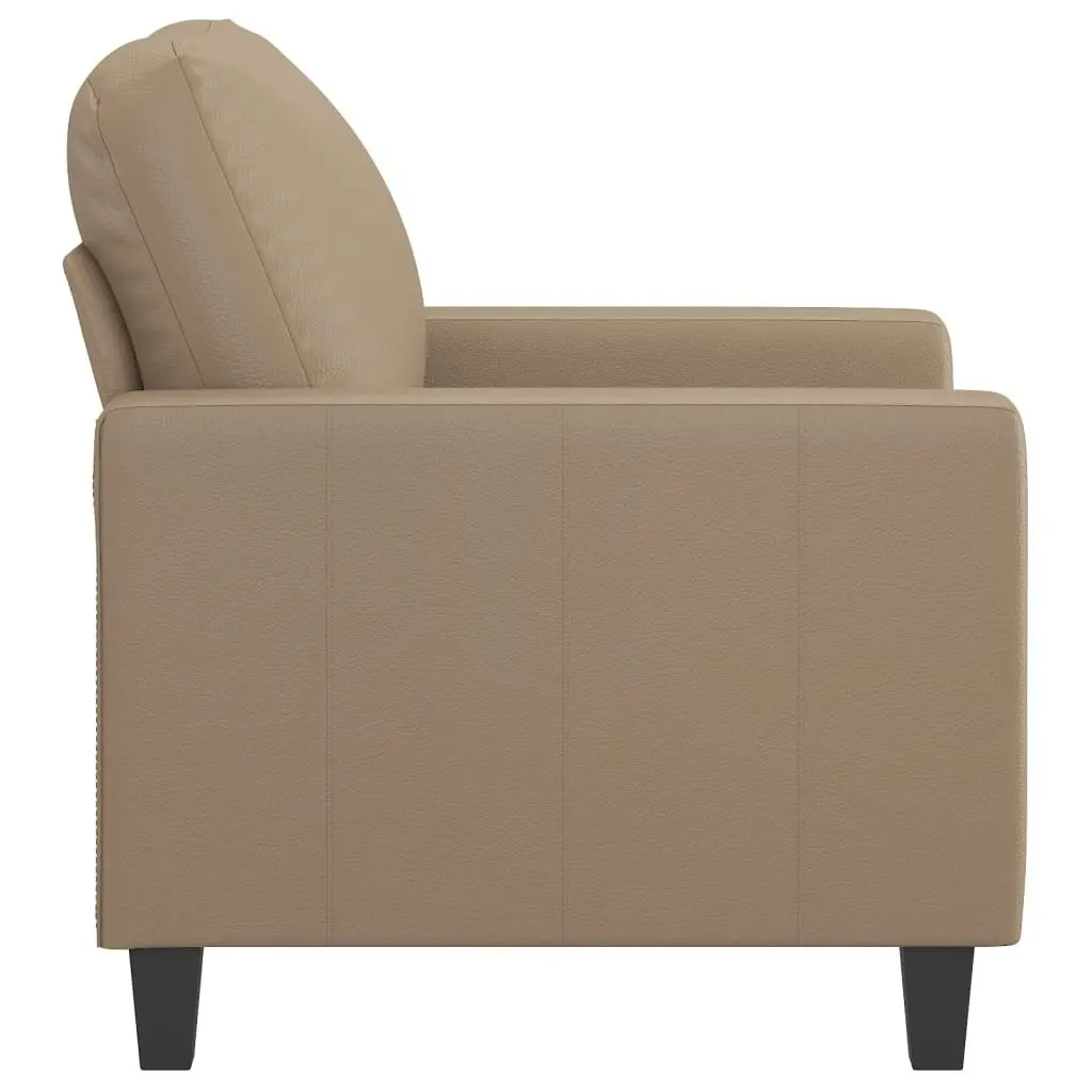 Sofa Chair Cappuccino 60 cm Faux Leather 359131