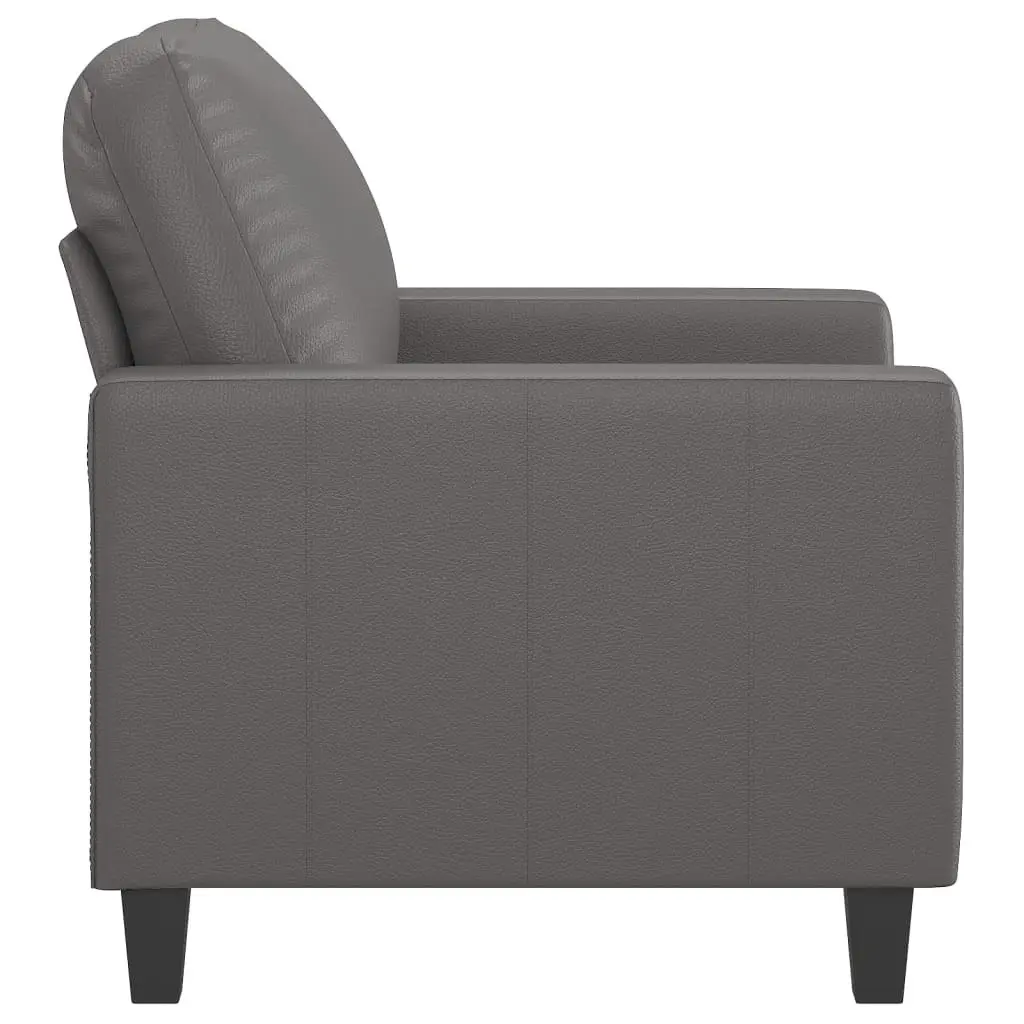 Sofa Chair Grey 60 cm Faux Leather 359129