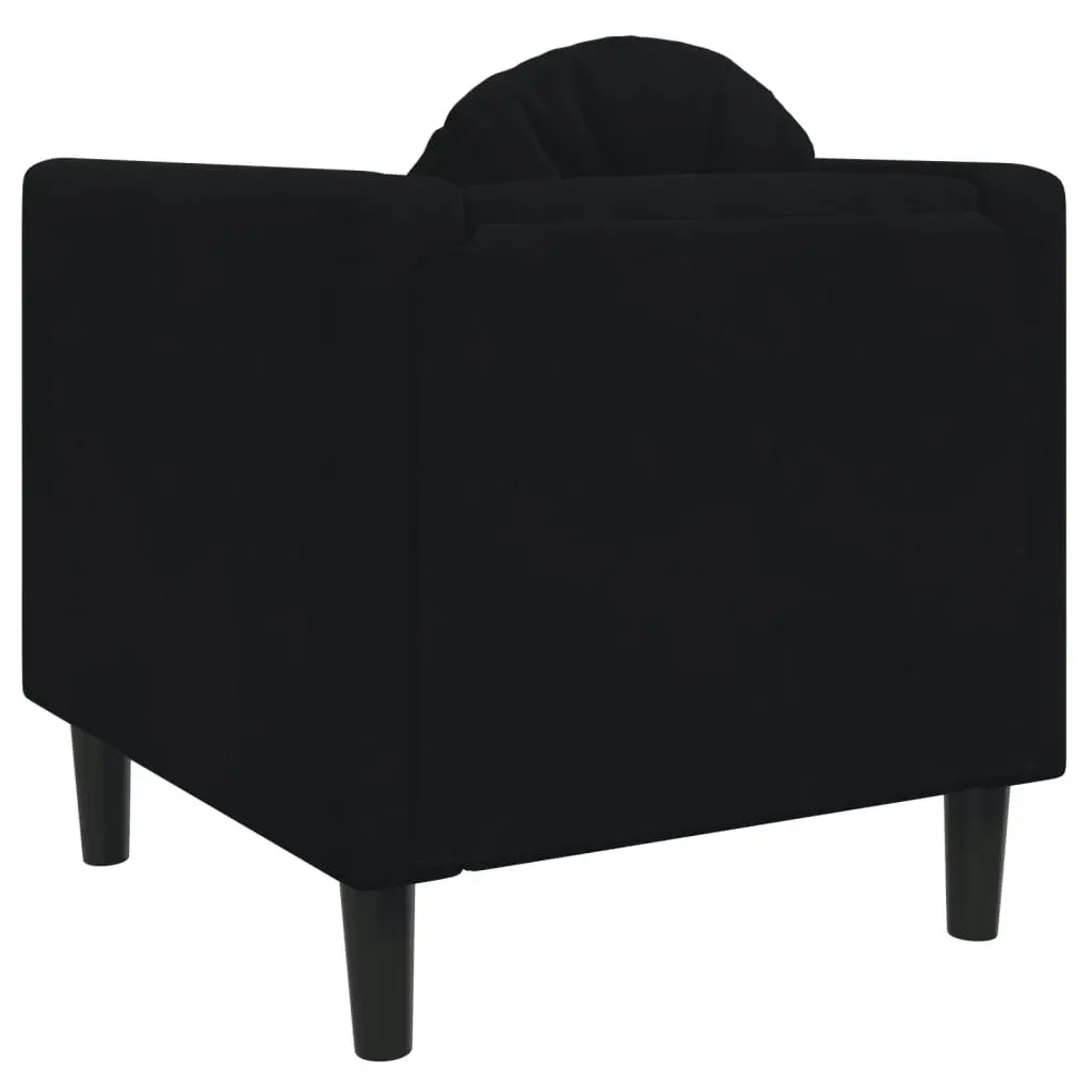 Sofa Chair with Cushion Black Velvet 372627