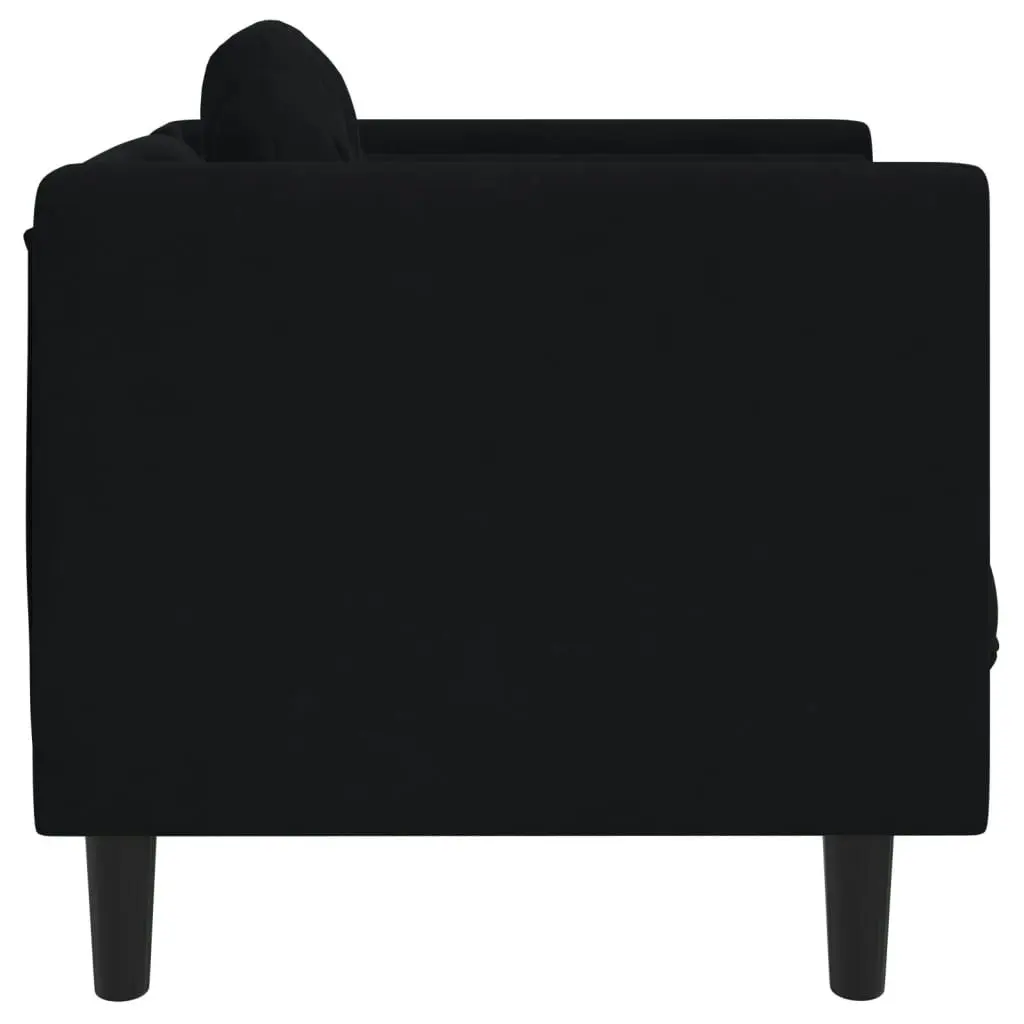 Sofa Chair with Cushion Black Velvet 372627